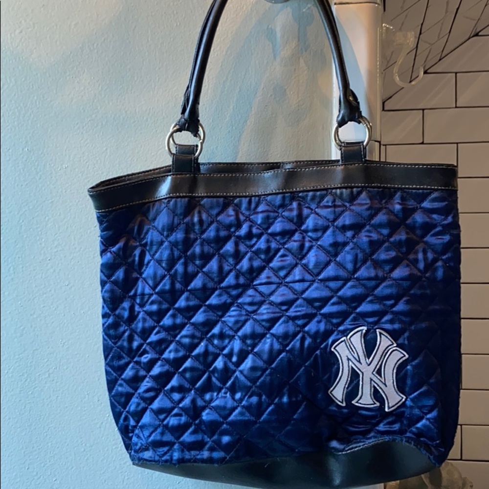 Quilted New York Yankees Tote